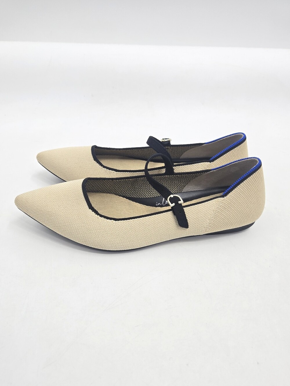Rothy's Mary Jane II Flats Sandstone Black Trim 10.5 - Picture 4 of 15